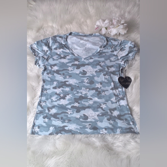 Splash Tops - Splash Camo Short Sleeve Tee Size 3X